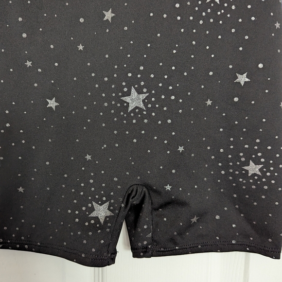 More Than Magic Black Leotard with Silver Accents Size 6/6X - Picture 3 of 10